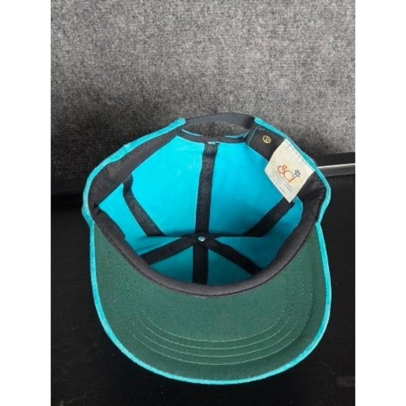 VTG Turquoise Suede Beaver Creek Baseball Cap Adjustable Ski Country Imports - Picture 3 of 9